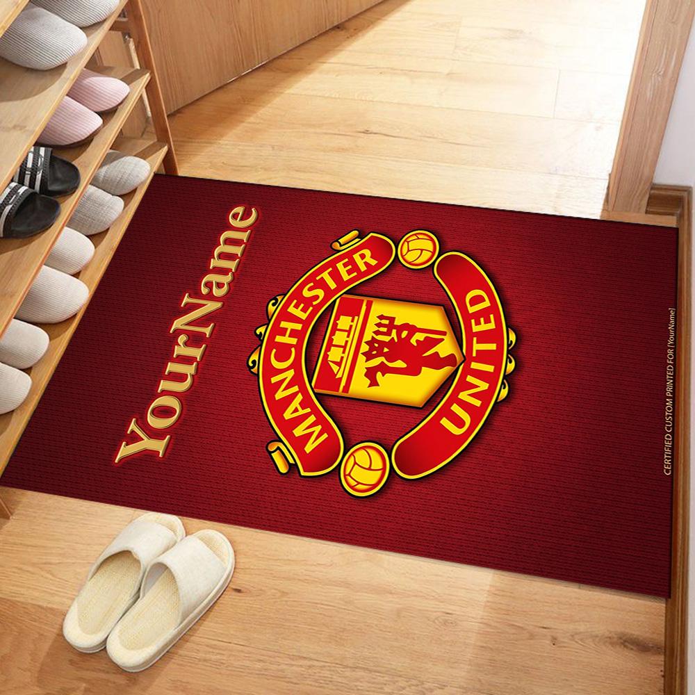 Manchester Customize Your Name Carpet Suitable for Entryway Decorate room Outdoor Game Room Anti-slip Rug Decorate Offices