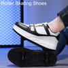 Roller Skating Shoes Children's Wheeled Sports Shoes Children's Roller Skating Shoes Fashion Outdoor Sports Skateboarding Shoes