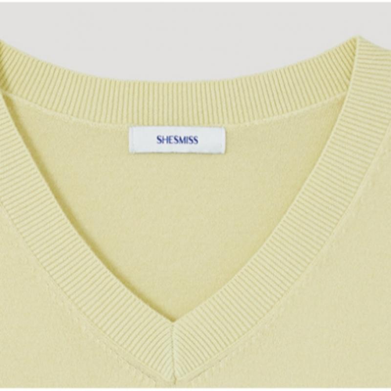  She S miss базовый трикотажный свитер с V-образным вырезом SSkpop12050 Ln