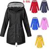 Women Rain Jacket Long Sleeve Raincoat Hiking Running Coat Fashion Jackets