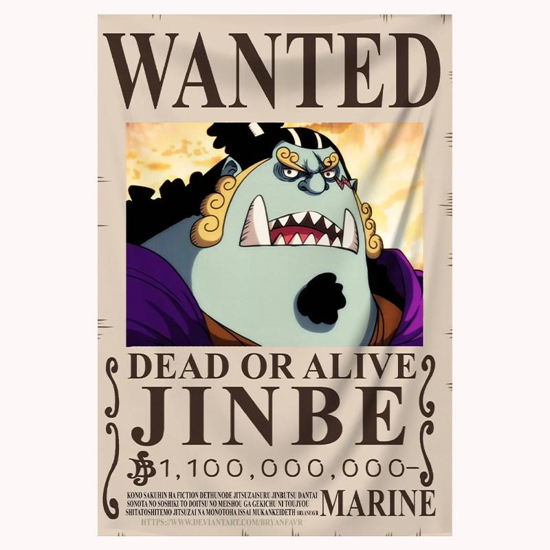 Гобелен с плакатом «Wanted» из One Piece, Луффи Зоро Эйс Нами Катакури Аниме Настенный декор