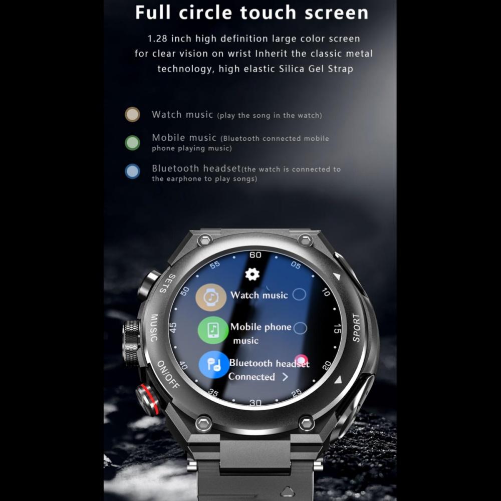 Rainbuvvy T92 Earbud Smartwatch 1.28inch IPS Full Touch 128MB RAM 470mAh BT5.0 TWS IP67 Водонепроницаемый Запись Локальная Музыка Беспроводной Смарт Браслет