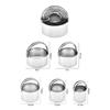Stainless Steel Biscuit Mold & Cookie Cake 5-Piece Set with Hanging Basket Handle Mousse Ring Baking Tools