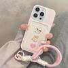 Cartoon Horse Bear Love Phone Case with Lanyard For iPhone15 14 Pro Max iPhone 13 12 11 Cute Girl iPhone Case