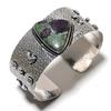Браслет-манжета из серебра 925 пробы Ruby Fuchsite, созданный вручную в лаборатории A0T04