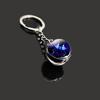 Spherical Luminous Crystal Zodiac Keychain - Virgo & Leo