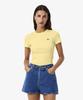 LACOSTE Женская облегающая футболка с коротким рукавом в рубчик Tf5538-56G 107