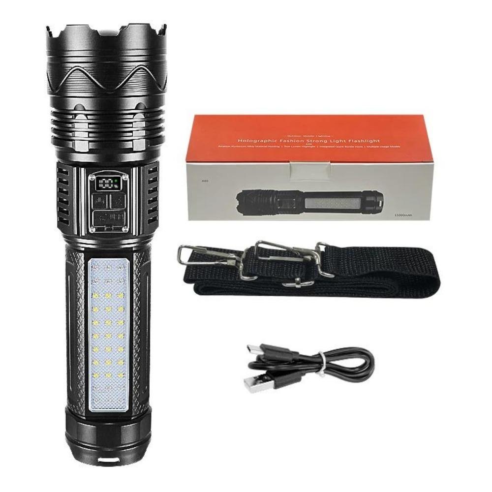 НОВЫЙ 10000LM светодиодный фонарь высокой мощности со встроенным аккумулятором 6000 мАч тактический фонарь аварийный прожектор самый мощный фонарь