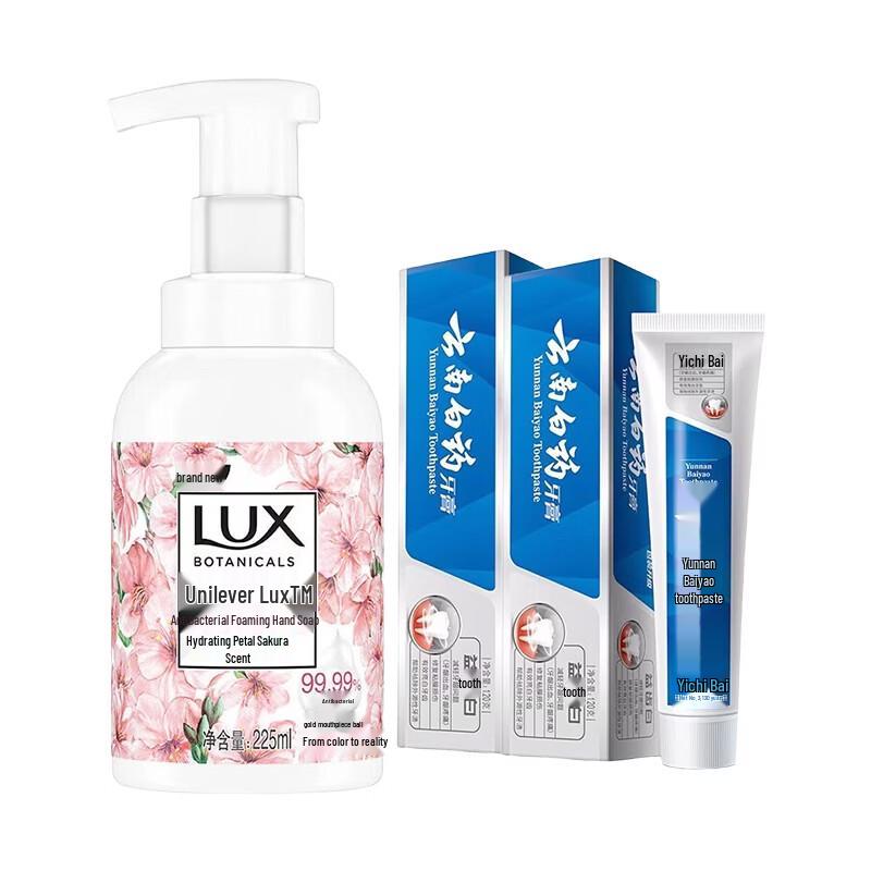 Lux Antibacterial Foaming Hand Soap & Toothpaste Bundle