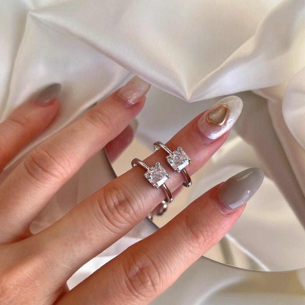 Tancise Classic стерлингового серебра 925 пробы кольцо с цирконом женские ювелирные изделия свадебное обещание вечерние подарок