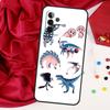 Чехол с узором 'Скелет Динозавра' для Samsung Galaxy A26 A05 A06 A16 A54 A34 A14 A22 A32 A52 A55 A35 A15 A53 A13 A56 A36