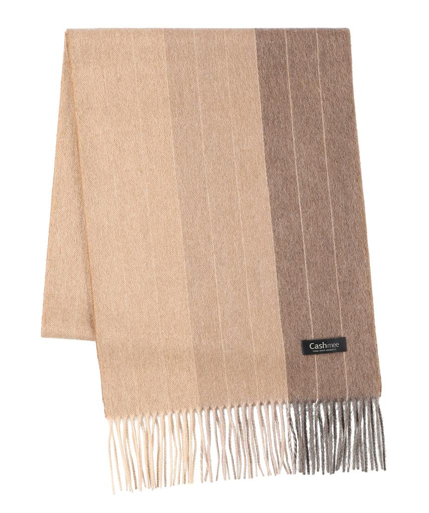034 OUTLET Cashmere Gradient Border Reversible Scarf Neptune Cashmere Outlet BEIGE [Cashmee] 100% (C.STRIPE (450) C.S Beige)