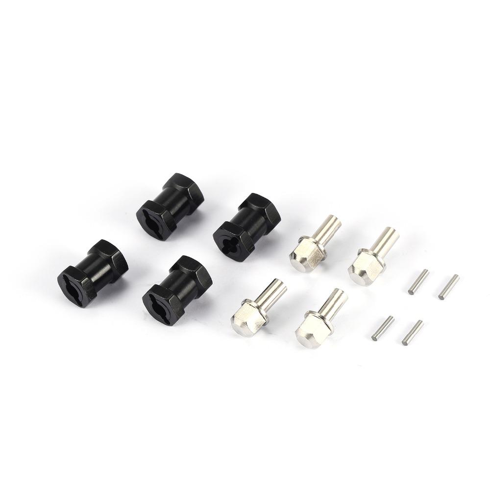 4pcs 12mm Hex 12/15/17mm Coupler Tire Extended Adapter for Traxxas Hsp Redcat Rc4wd Tamiya Axial SCX10 RC Crawler Big Foot Car
