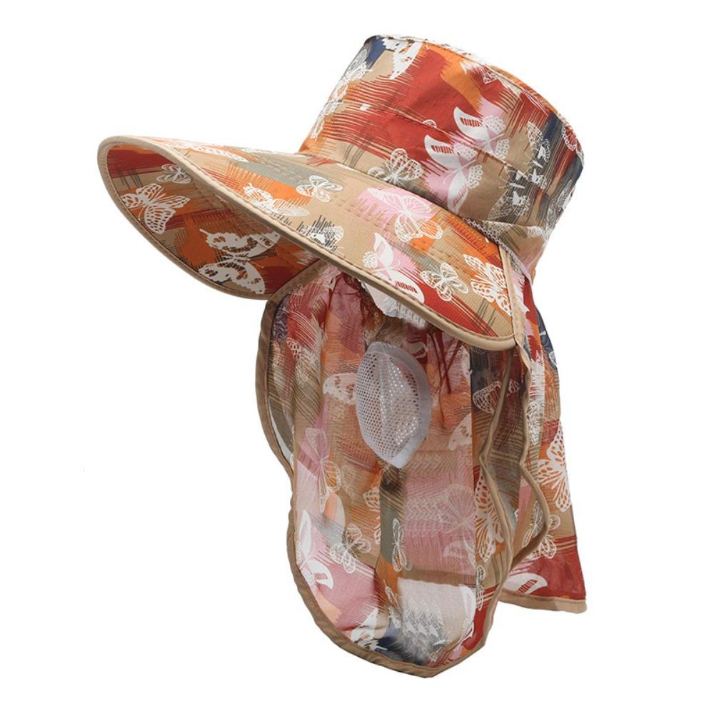 Широкие поля Женская шляпа рыбака Солнцезащитная шляпа для лица Модная солнцезащитная шляпа для велоспорта