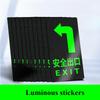 Safety Exit Instruction Signs Luminous Stickers Safety Signs Public Fire Exit Indication Stickers Shopping Mall Decoration Signs