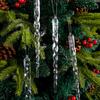 Transparent Christmas Ice Pick Decorative Ice Stick Simulation Icicle Pendant Creative Christmas Tree Thread Ice Pendant.
