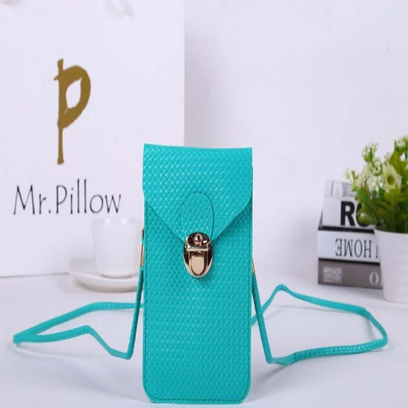 Classic Leather Women Cell Phone Wallet Pocket Purse With Shoulder Bags