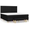 Box Spring Bed with Mattress Black 160 x 200 cm Fabric