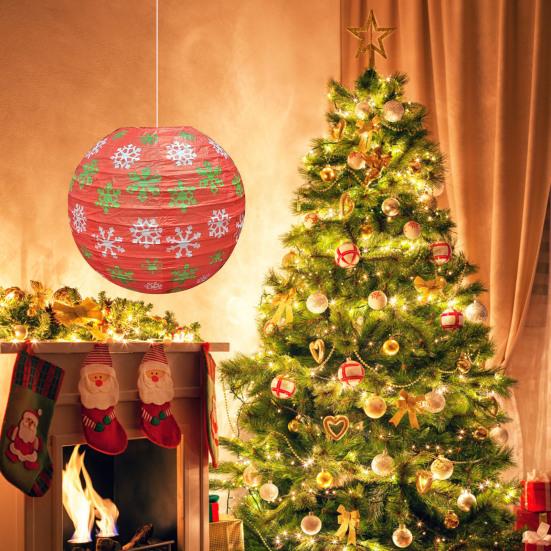 Рождественский бумажный фонарь Yousheng, разноцветная снежинка, снеговик, Санта-Клаус, олень, украшение, праздничный реквизит для рождественской домашней вечеринки
