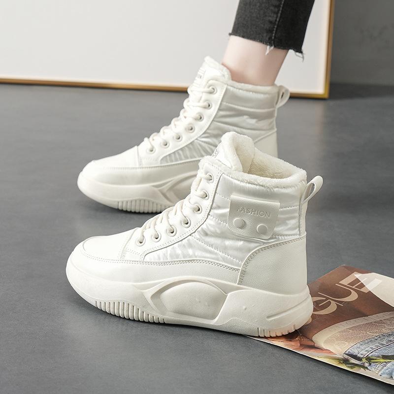 Детские высокие кроссовки 2025 осень и зима новая универсальная бархатная хлопковая обувь женская обувь короткие угги YB-6022