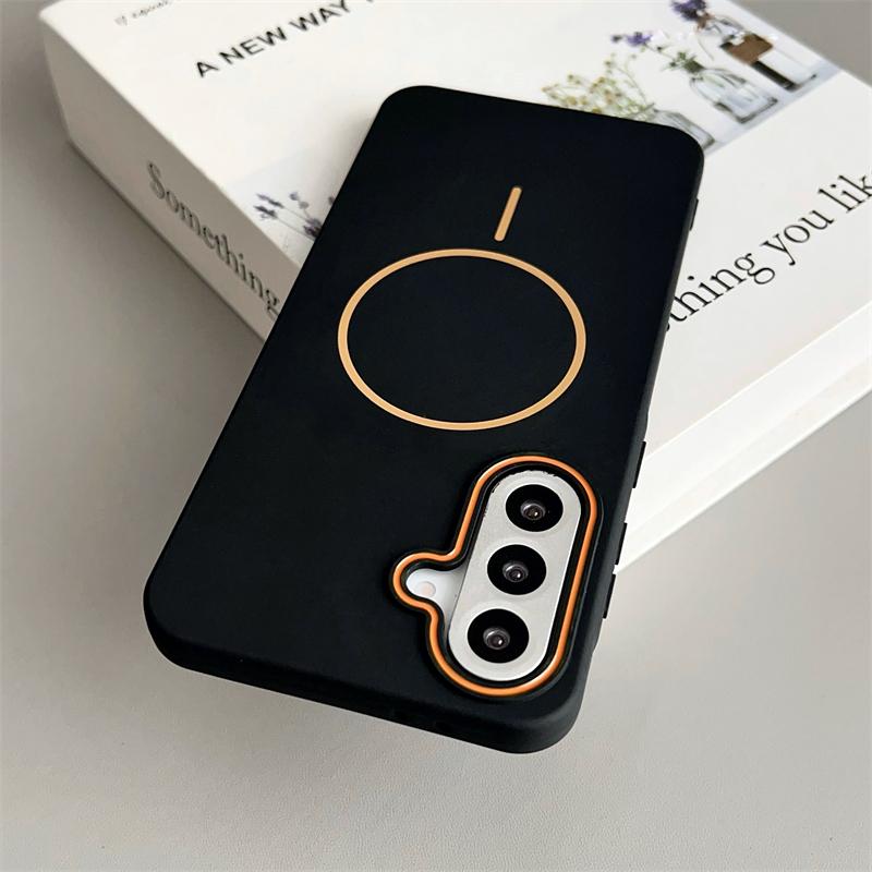 Soft Silicone For Magsafe Matte Case For Samsung S25 S24 S23FE S22 Ultra Plus A56 A36 A26 A16 A06 A55 A14 A13 A54 Magnetic Cover