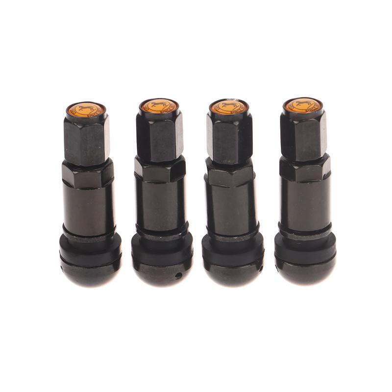 4Pcs Aluminum Alloy Car Tubeless Wheel Tyre Valve Durable Professional Car Tire Accessories Stem Round Bottom Hex Cap Car