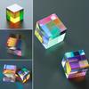 Optical Glass Cube Color Combination Prism Light Cube Color Refraction Electroplating Desktop Jewelry Sunshine Birthday Gift