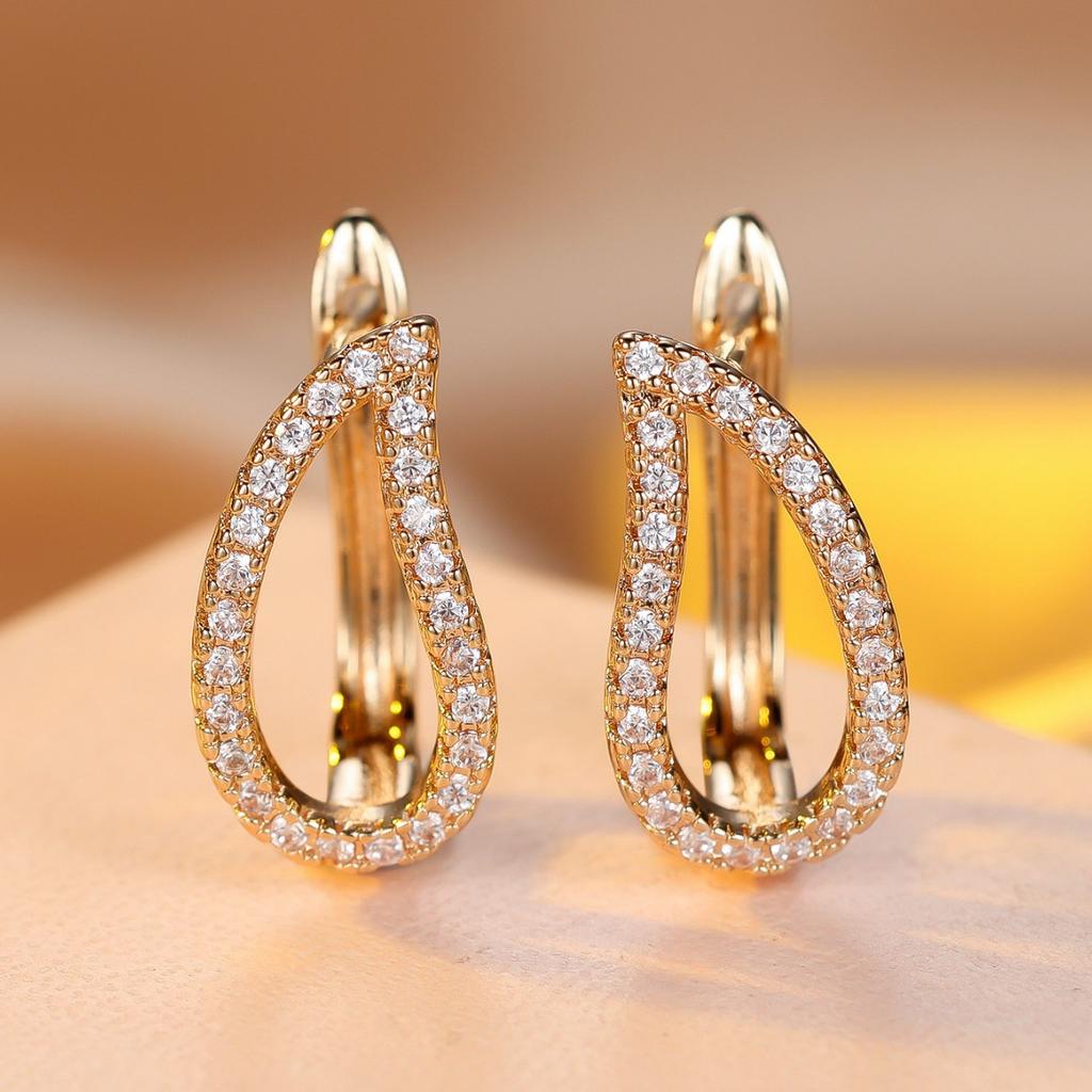 Модные круглые серьги-клипсы с дизайном стрелы из белых бриллиантов, женские универсальные ювелирные изделия