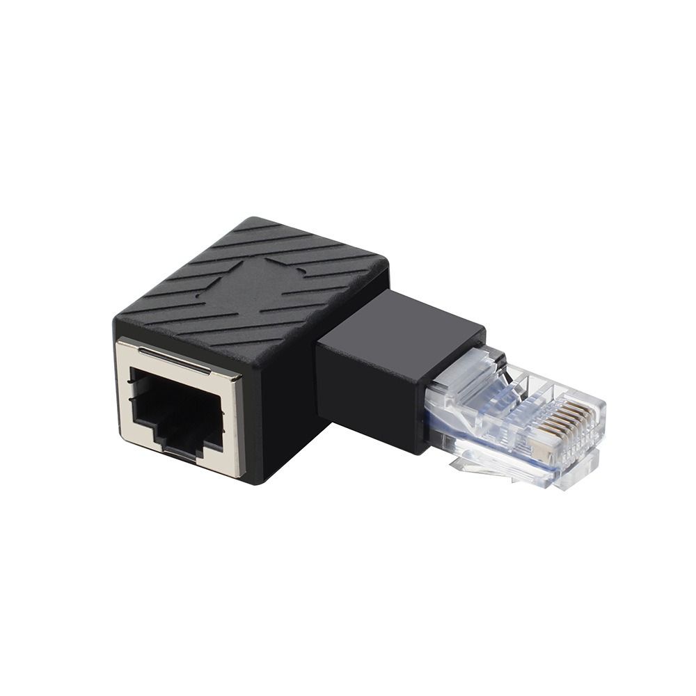 90 Degree Network Cable Connector LAN Extension Adapter for Cat5 Cat6 LAN Ethernet Network Cable