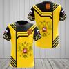 Russia Flag Men's T-shirts O-neck Russian Shirt 3D Printed Oversized Fashion Short Sleeve Men's Clothing Tops Loose Streetwear