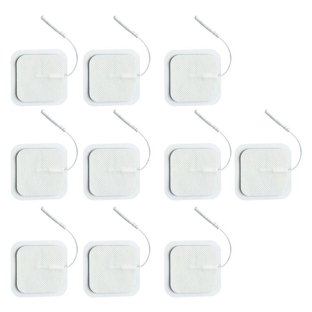 10pcs 2in Electrode Patches 2mm Pin Connector Replacement Reusable Massaging Electrode Muscle Patches for Electrotherapy