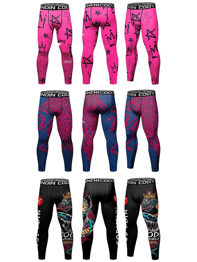 Мужские осенние спортивные компрессионные брюки: Бег и баскетбол