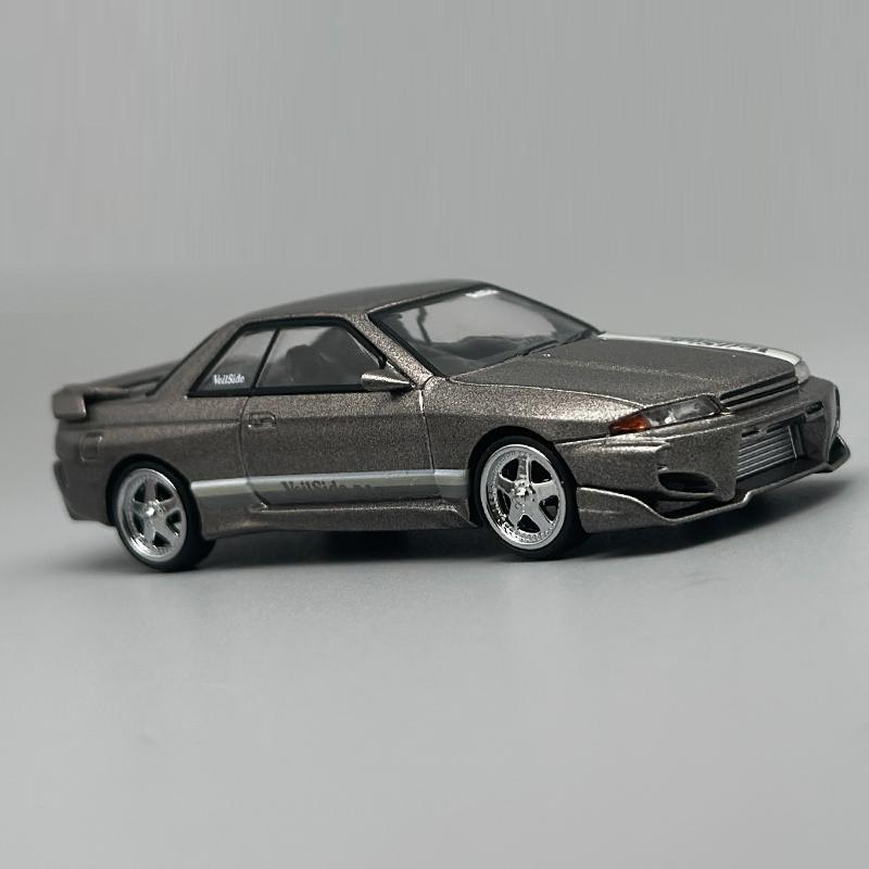 МИНИГТ 1:64 VeilSide R32 Nissan Skyline GTR Металлическо-серый Литой Автомобиль Модель 971