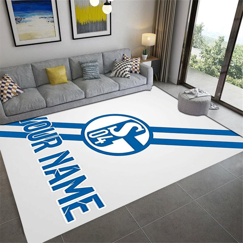 Custom Name FC Schalke 04(3) Carpet Rug for Living Room Bedroom Home Sofa Decoration,Kids play Non-slip Floor Mat