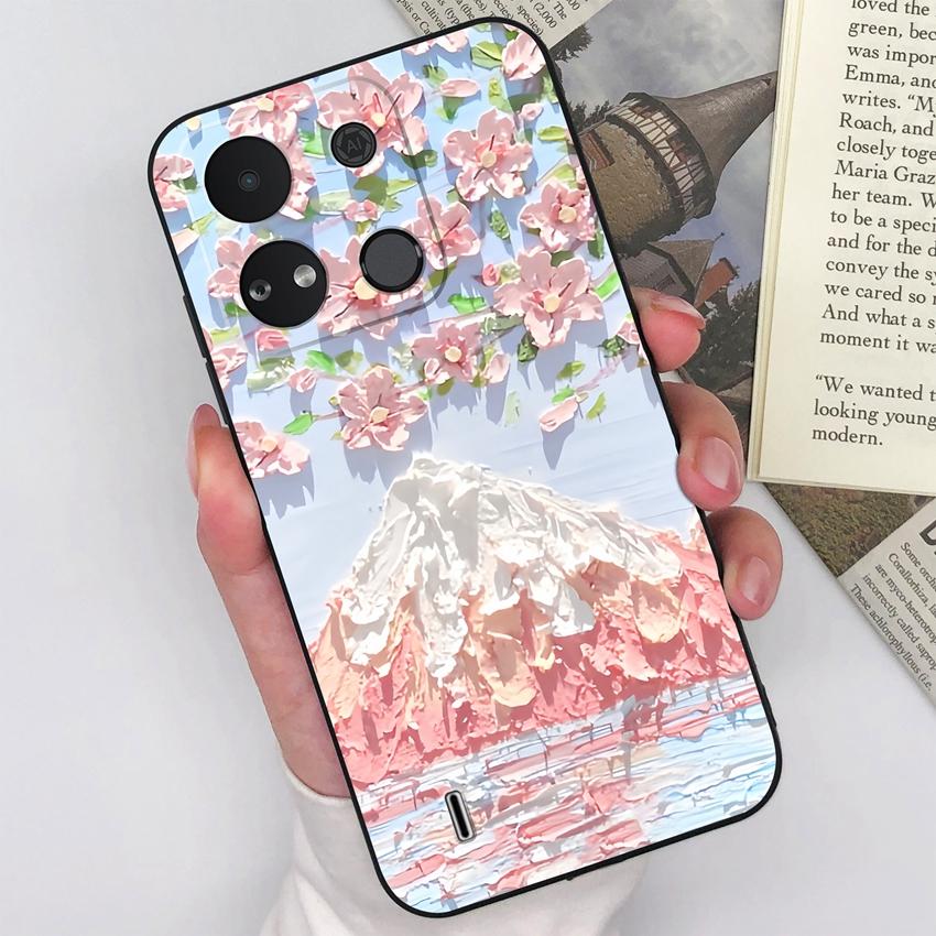 For Itel A04 A05s A16 A18 A23 A25 A26 A17 A33 A56 Phone Case Pretty Bow Pattern Fashion Shell Matte Silicone Anti Drop Protective Covers For Itel Capa