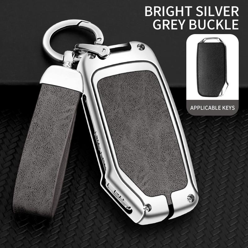 BTNPY1 Metal Leather Car Key Protection Shell Case Cover For Kia Sportage Ceed Sorento Cerato Forte KX3 K5 2017-2020 Auto Accessories