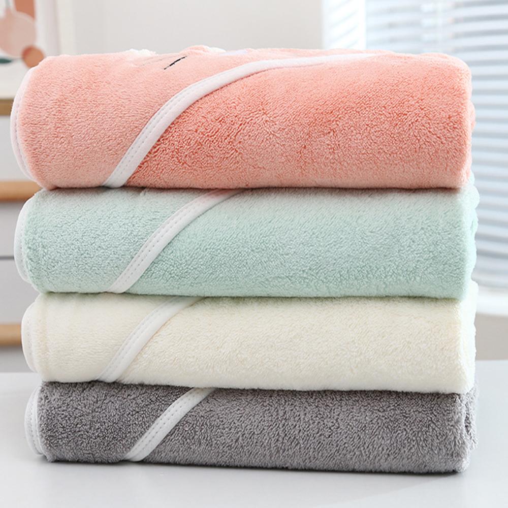 Cartoon Hooded Baby Towel Ultra Soft Baby Bath Towel with Cute Hood for Babies Toddlers Kids 105*105cm/ 41*41in