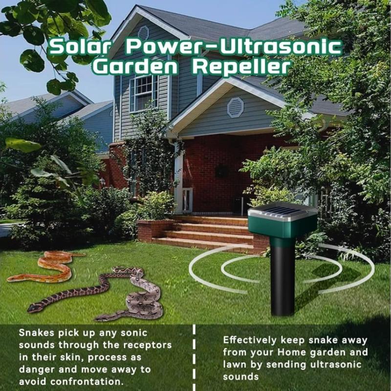 Solar powered insect repellent and rat repellent, cobra repellent, 4 pack