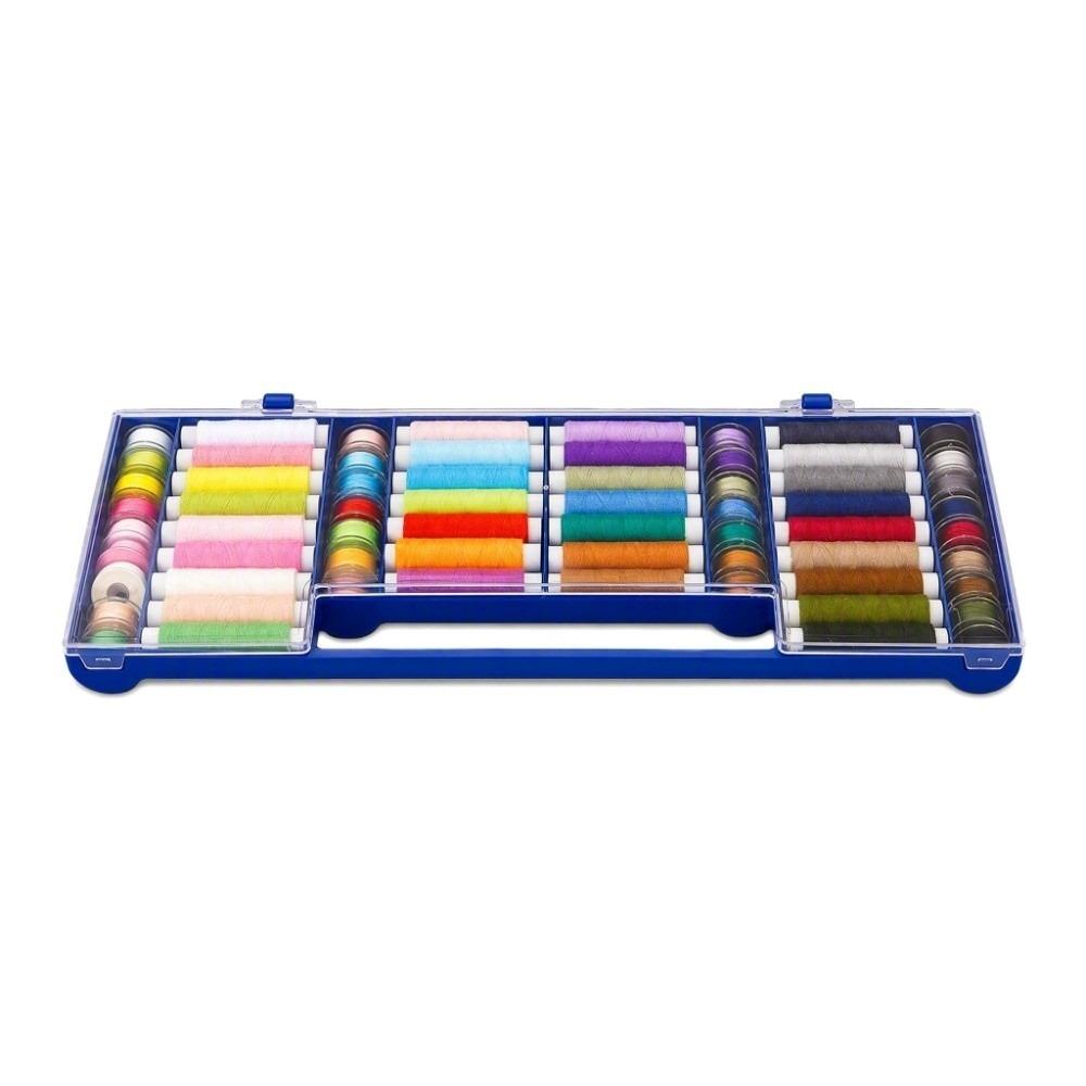 64 Spools Sewing Thread Kit 32 Color Sewing Machine Accessories Thread Storage Box Garment Making