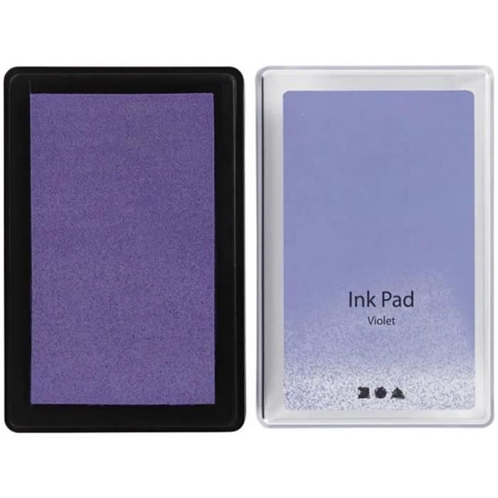 Tampon encreur - 9 x 6 cm - Plusieurs coloris disponibles Violet