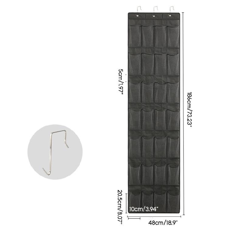 24/28 Grid Shoes Organizer Door Storage Holder Hanging Shoe Rack for Women Men