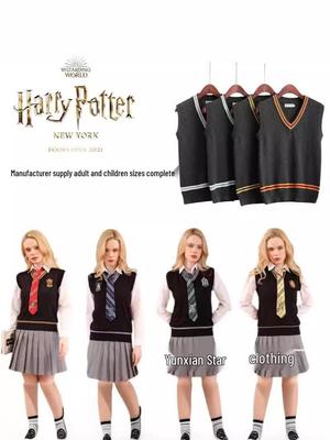 Унисекс Кофта без рукавов с V-образным вырезом Косплей Свитер Академии Магии Гарри Поттера