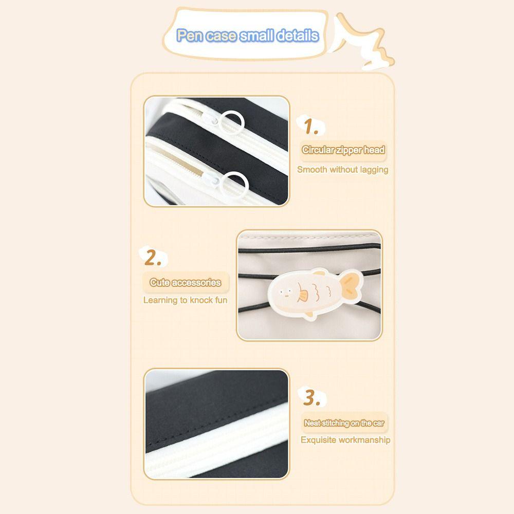Cute Cat Pencil Case Multi-layer Kids Pen Box Gifts Stationery Organizer School Office