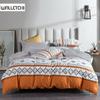 Duvet Cover Set Orange and White Boho Bedding Set Black Grey Geometric Reversible Quilt Cover Girls Boys Teens Comforter Cover