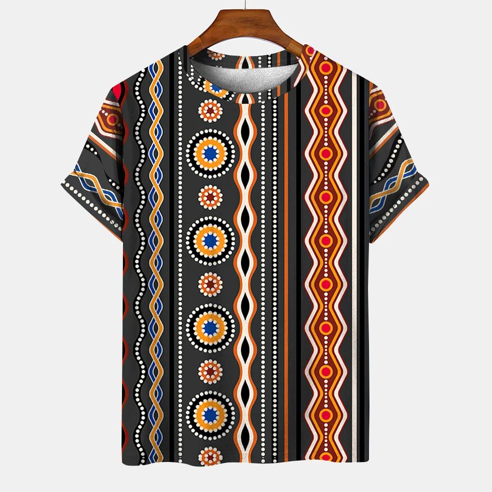 Модные винтажные футболки с графикой тотема, 3D-принт, летняя мужская/женская футболка с коротким рукавом, оверсайз, топ в стиле харадзюку, мужская одежда