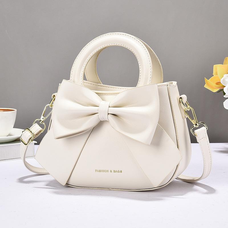 Han Bow Women's Handbag 2026 New Fashion Elegant Large Capacity One Shoulder Oblique Span Temperament Women's Bag