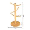 6 Hooks Coffee Cup Holder Wooden Coffee Mug Rack New Mug Holder Tree  Countertop Decor