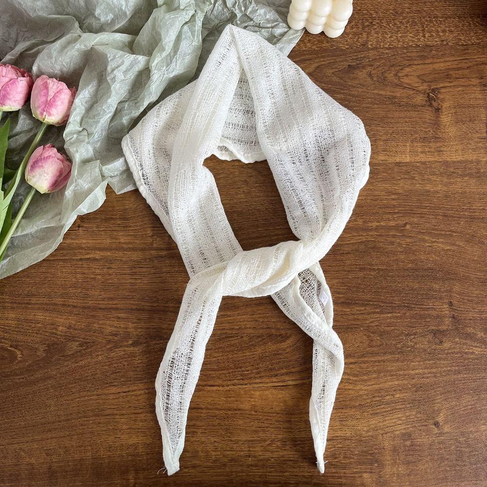 Pure Color Triangle Scarf Hollowed-out Head Wrap Fashion Neck Scarf  Photo Props