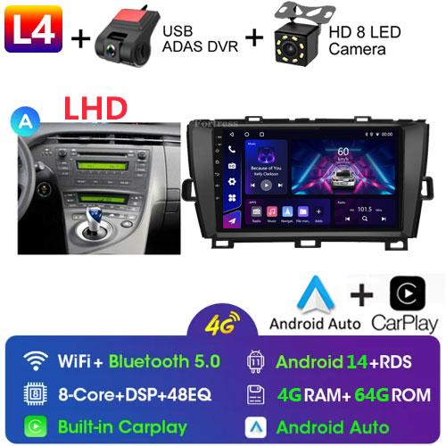 DSP 8G+128G Android 14 для Toyota Prius XW30 2009-2015 автомобильный радиоприемник мультимедиа видеоплеер GPS навигация стерео CarPlay