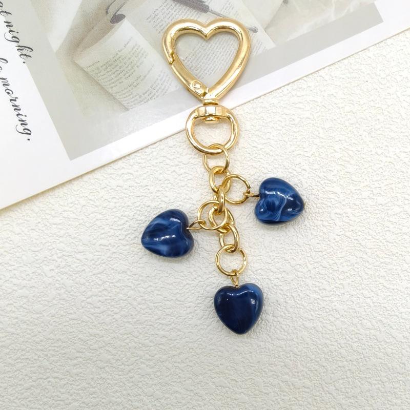 Корейская мода Брелок в форме сердца и ремешок для чехла телефона с подвеской из бусин